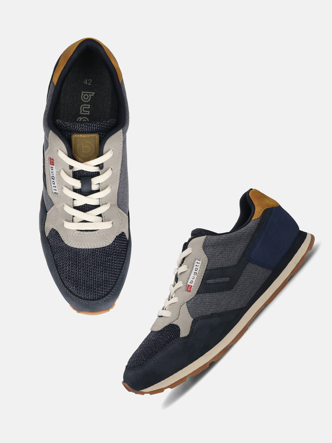 Bugatti Sacramento comfort sneakers in multicolor, featuring suede and mesh accents, with a lace-up closure.