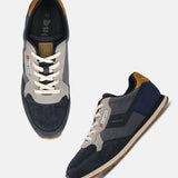 Bugatti Sacramento comfort sneakers in multicolor, featuring suede and mesh accents, with a lace-up closure.