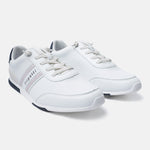 White comfort sneakers by bugatti with a textured, lightweight design.