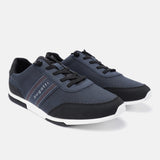 Dark blue comfort sneakers by bugatti with black accents and white soles.