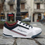 A white Men's bugatti Sneakers featuring a round plain toe, zero heels heel. Made from synthetic with a durable tpr outsole, this zipper design offers both style and comfort.
