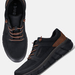 Bugatti Anaheim Black Comfort Sneakers top and side view