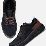 Bugatti Anaheim Black Comfort Sneakers top and side view