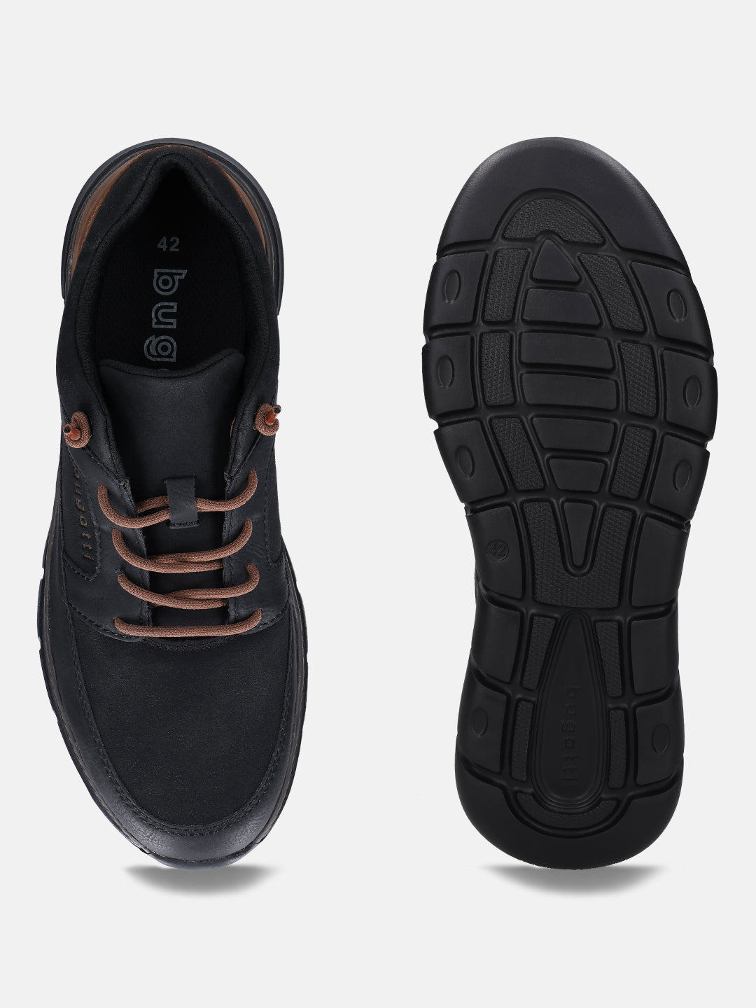 Bugatti Anaheim Black Comfort Sneakers Eva out sole 