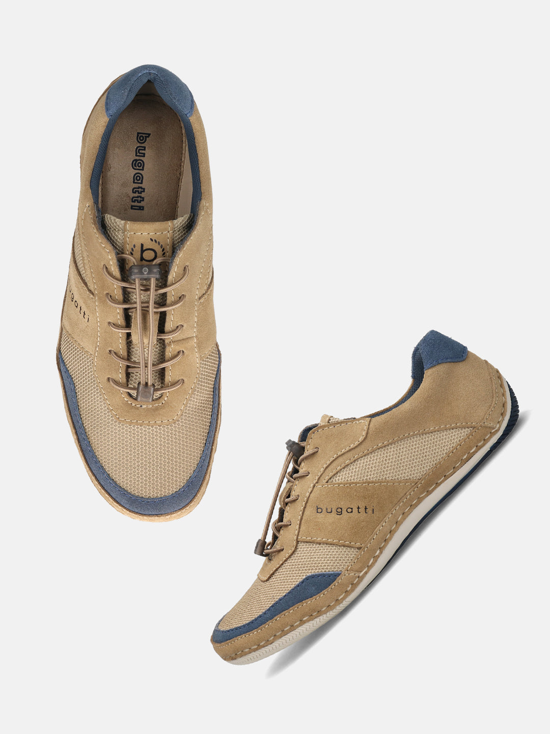 A brown Men's bugatti Sneakers featuring a round toe plain toe, zero heels heel. Made from premium genuine leather with a durable sebs (block copolymer) outsole, this elastic design offers both style and comfort.