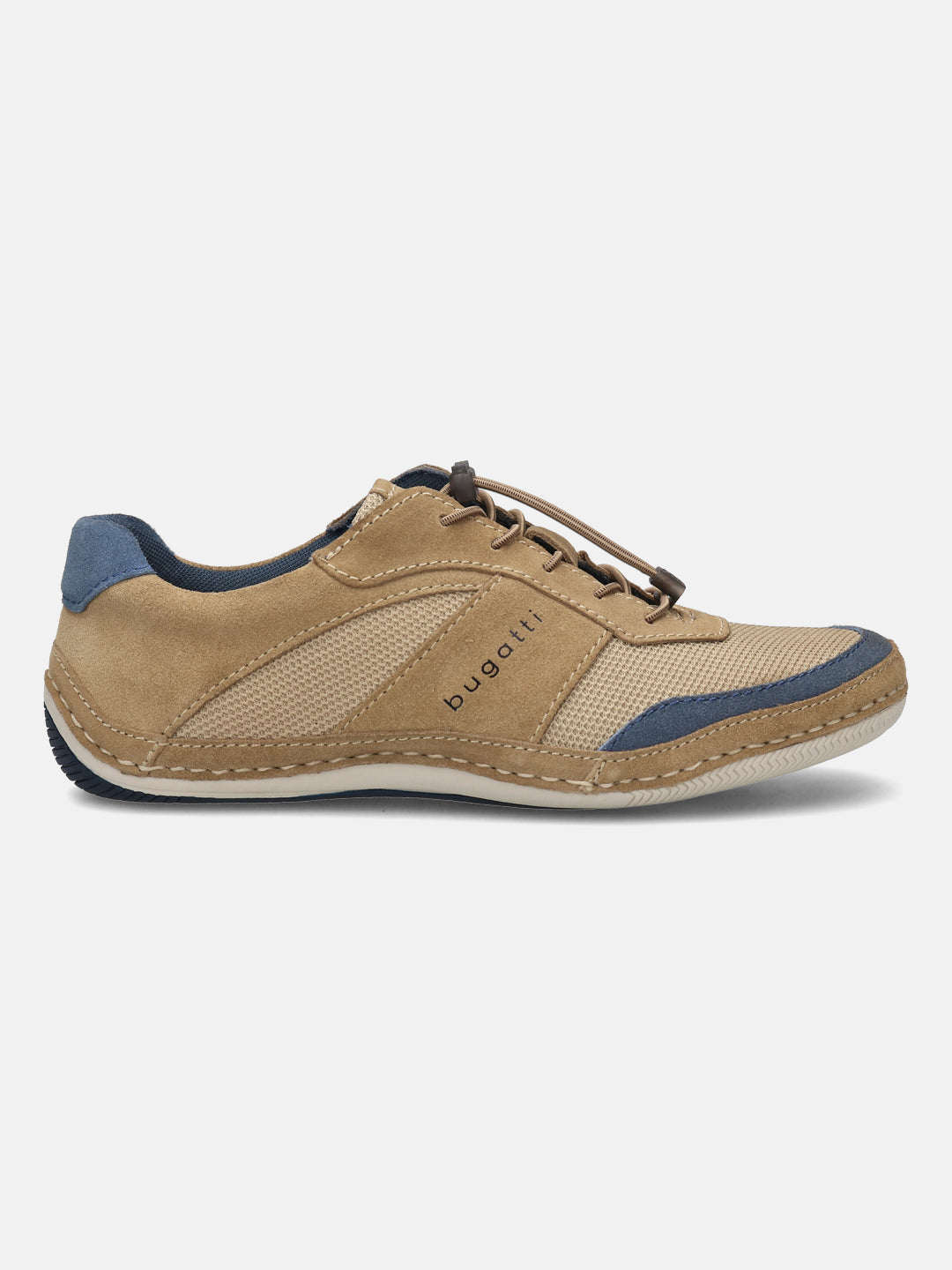 A brown Men's bugatti Sneakers featuring a round toe plain toe, zero heels heel. Made from premium genuine leather with a durable sebs (block copolymer) outsole, this elastic design offers both style and comfort.