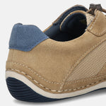 A brown Men's bugatti Sneakers featuring a round toe plain toe, zero heels heel. Made from premium genuine leather with a durable sebs (block copolymer) outsole, this elastic design offers both style and comfort.
