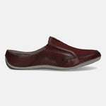 A grey Men's bugatti Mules featuring a round toe plain toe, zero heels heel. Made from premium genuine leather with a durable sebs (block copolymer) outsole, this slip-on design offers both style and comfort.