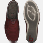 A grey Men's bugatti Mules featuring a round toe plain toe, zero heels heel. Made from premium genuine leather with a durable sebs (block copolymer) outsole, this slip-on design offers both style and comfort.
