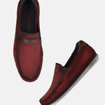 A grey Men's bugatti Casual Loafers featuring a square toe apron toe, zero heels heel. Made from premium genuine leather with a durable tr outsole, this slip-on design offers both style and comfort.