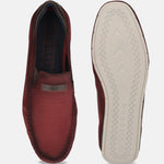 A grey Men's bugatti Casual Loafers featuring a square toe apron toe, zero heels heel. Made from premium genuine leather with a durable tr outsole, this slip-on design offers both style and comfort.