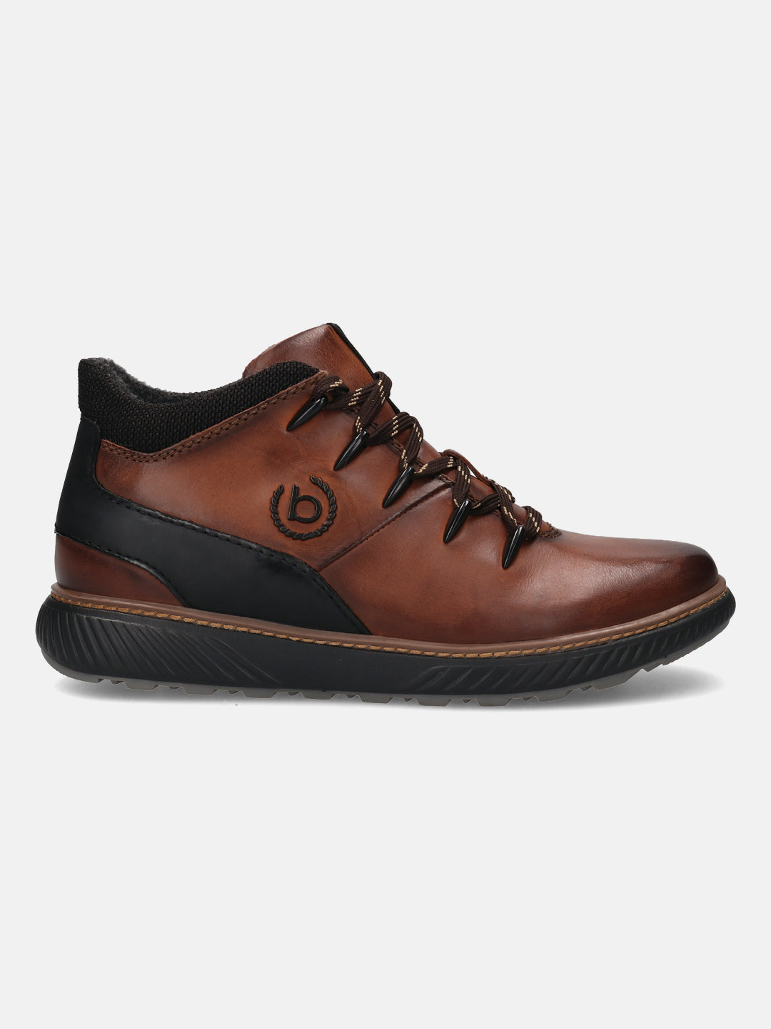 A brown Men's bugatti Sneakers featuring a round toe plain toe, zero heels heel, and a wide fit. Made from premium genuine leather with a durable tpr outsole, this zipper design offers both style and comfort.