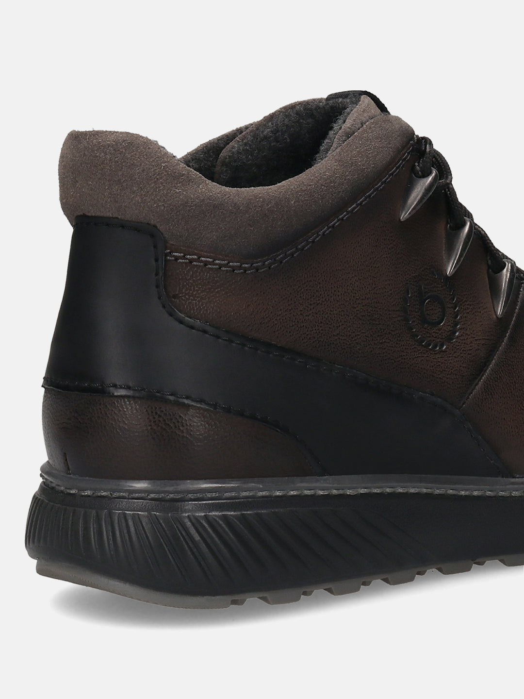 A grey Men's bugatti Sneakers featuring a round toe plain toe, zero heels heel, and a wide fit. Made from premium genuine leather with a durable tpr outsole, this zipper design offers both style and comfort.