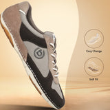A brown Men's bugatti Sneakers featuring a round plain toe, zero heels heel. Made from suede leather with a durable sebs (block copolymer) outsole, this laces design offers both style and comfort. easy change sole and soft fit 