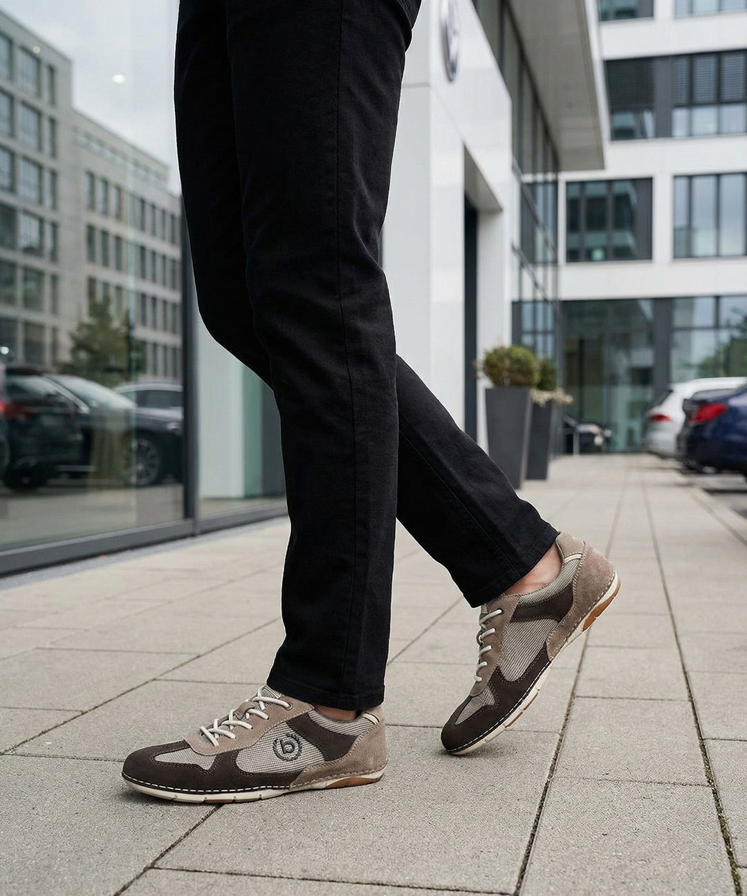 A brown Men's bugatti Sneakers featuring a round plain toe, zero heels heel. Made from suede leather with a durable sebs (block copolymer) outsole, this laces design offers both style and comfort. 