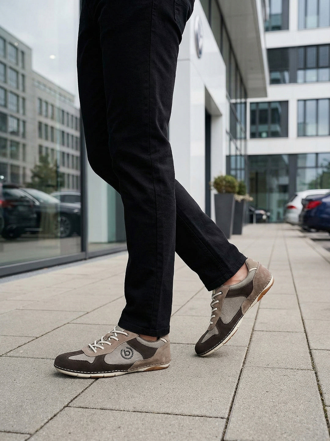A brown Men's bugatti Sneakers featuring a round plain toe, zero heels heel. Made from suede leather with a durable sebs (block copolymer) outsole, this laces design offers both style and comfort. 
