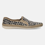 A black Men's bugatti Casual Loafers featuring a round plain toe, zero heels heel. Made from textile with a durable sebs (block copolymer) outsole, this slip-on design offers both style and comfort.