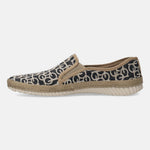 A black Men's bugatti Casual Loafers featuring a round plain toe, zero heels heel. Made from textile with a durable sebs (block copolymer) outsole, this slip-on design offers both style and comfort.