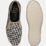 A black Men's bugatti Casual Loafers featuring a round plain toe, zero heels heel. Made from textile with a durable sebs (block copolymer) outsole, this slip-on design offers both style and comfort.
