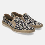 A black Men's bugatti Casual Loafers featuring a round plain toe, zero heels heel. Made from textile with a durable sebs (block copolymer) outsole, this slip-on design offers both style and comfort.