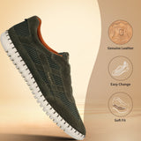 bugatti Baloo dark green  Premium Leather Comfort Sneakers