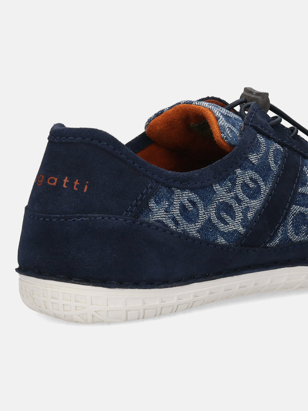 A blue Men's bugatti Sneakers featuring a round toe plain toe, zero heels heel. Made from textile with a durable tpr outsole, this elastic design offers both style and comfort.