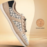 Side view of a bugatti Bimini beige sneaker, detailed with patterned textile inlays and no-tie laces.
