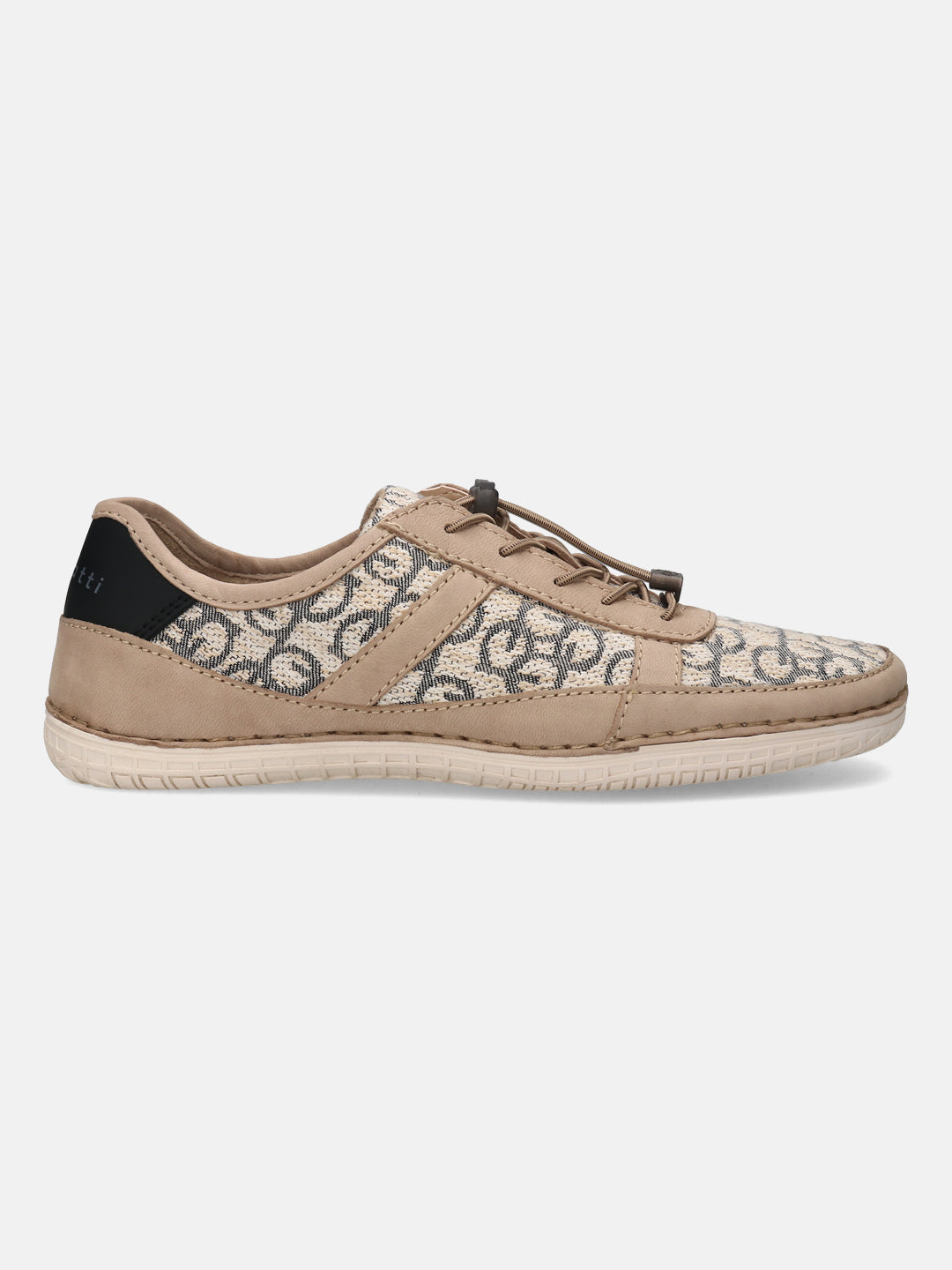 A beige Men's bugatti Sneakers featuring a round toe plain toe, zero heels heel. Made from textile with a durable tpr outsole, this laces design offers both style and comfort.