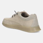 A beige Men's bugatti Sneakers featuring a round plain toe, zero heels heel. Made from textile with a durable tpr outsole, this laces design offers both style and comfort.