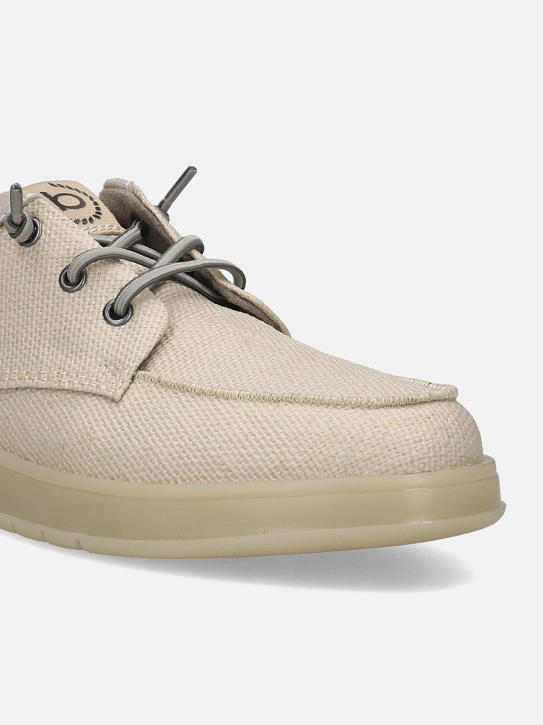 A beige Men's bugatti Sneakers featuring a round plain toe, zero heels heel. Made from textile with a durable tpr outsole, this laces design offers both style and comfort.