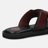 A grey Men's bugatti Mules featuring a round toe plain toe, zero heels heel, and a wide fit. Made from premium genuine leather with a durable eva outsole, this slip-on design offers both style and comfort.