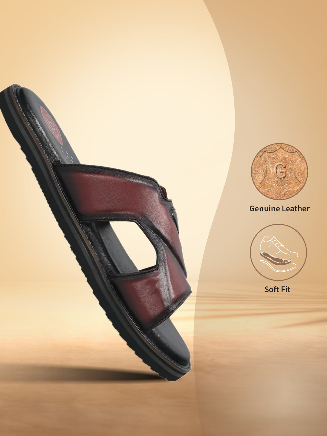 A grey Men's bugatti Mules featuring a round toe plain toe, zero heels heel, and a wide fit. Made from premium genuine leather with a durable eva outsole, this slip-on design offers both style and comfort.
