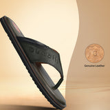 Men's Bugatti thong green leather shoes with a round toe , a eva outsole.