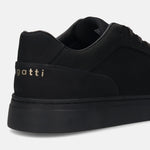 A black Men's bugatti Sneakers featuring a round toe plain toe, zero heels heel. Made from premium genuine leather with a durable tr outsole, this laces design offers both style and comfort.
