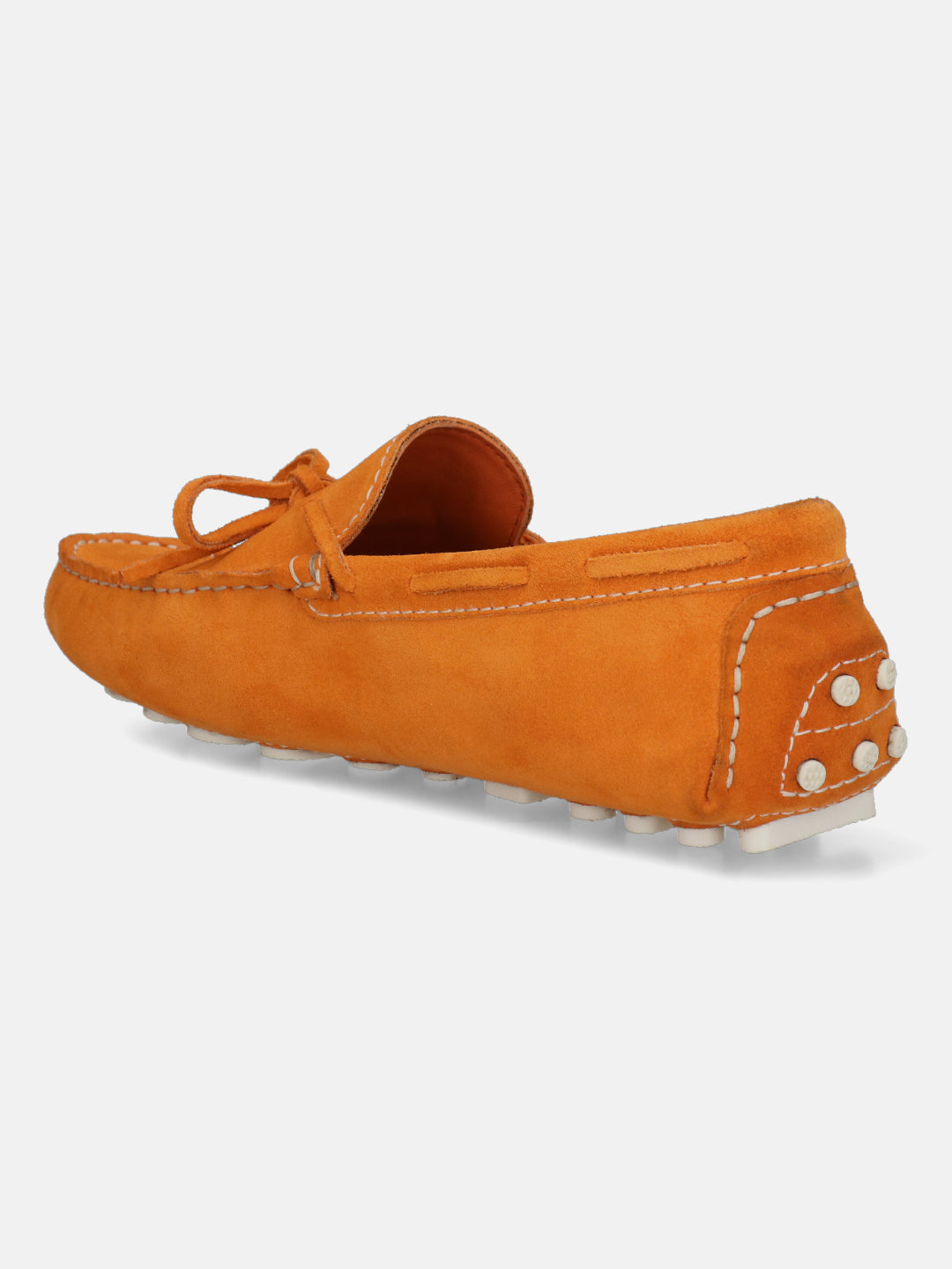 Men's Bugatti drivers red leather shoes with a round toe and apron toe , a tpr outsole.