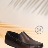 Bugatti Manfield Dark Brown Premium Leather Drivers Slip-On Casual
