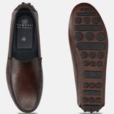 Bugatti Manfield Dark Brown Premium Leather Drivers Slip-On Casual