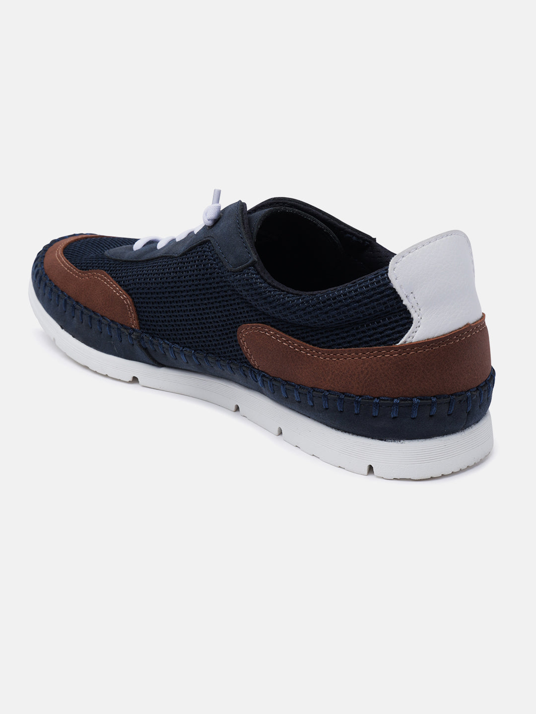 A blue Men's bugatti Sneakers featuring a round plain toe, zero heels heel. Made from synthetic with a durable tpr outsole, this laces design offers both style and comfort.