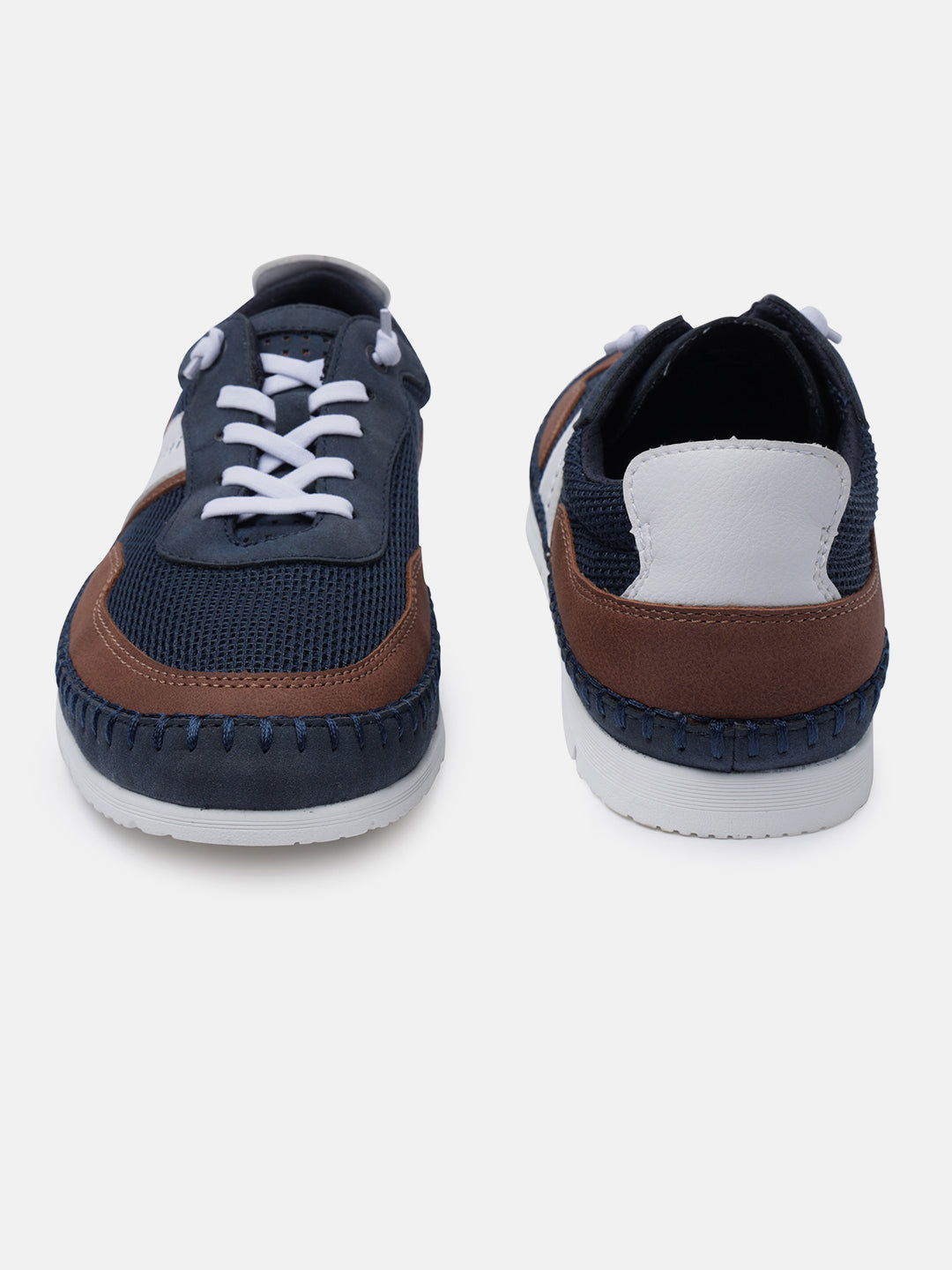 A blue Men's bugatti Sneakers featuring a round plain toe, zero heels heel. Made from synthetic with a durable tpr outsole, this laces design offers both style and comfort.