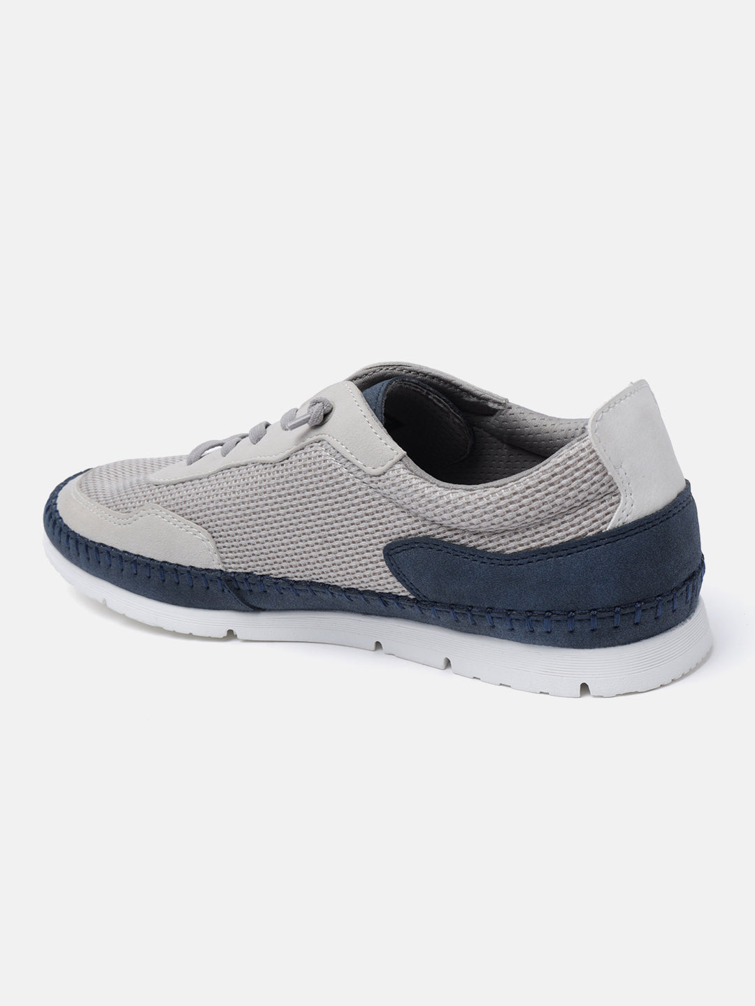 A grey Men's bugatti Sneakers featuring a round plain toe, zero heels heel. Made from synthetic with a durable tpr outsole, this laces design offers both style and comfort.