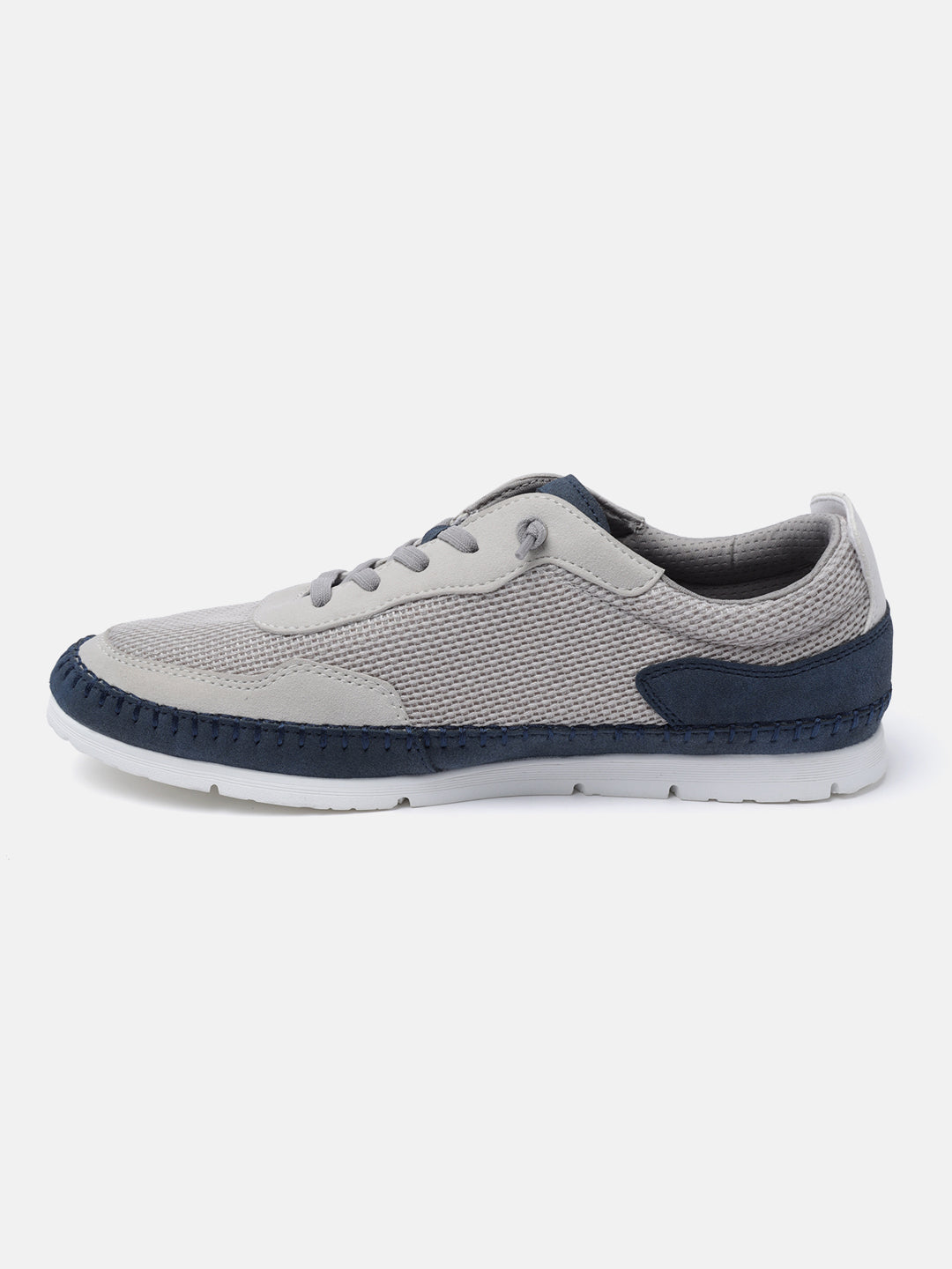 A grey Men's bugatti Sneakers featuring a round plain toe, zero heels heel. Made from synthetic with a durable tpr outsole, this laces design offers both style and comfort.