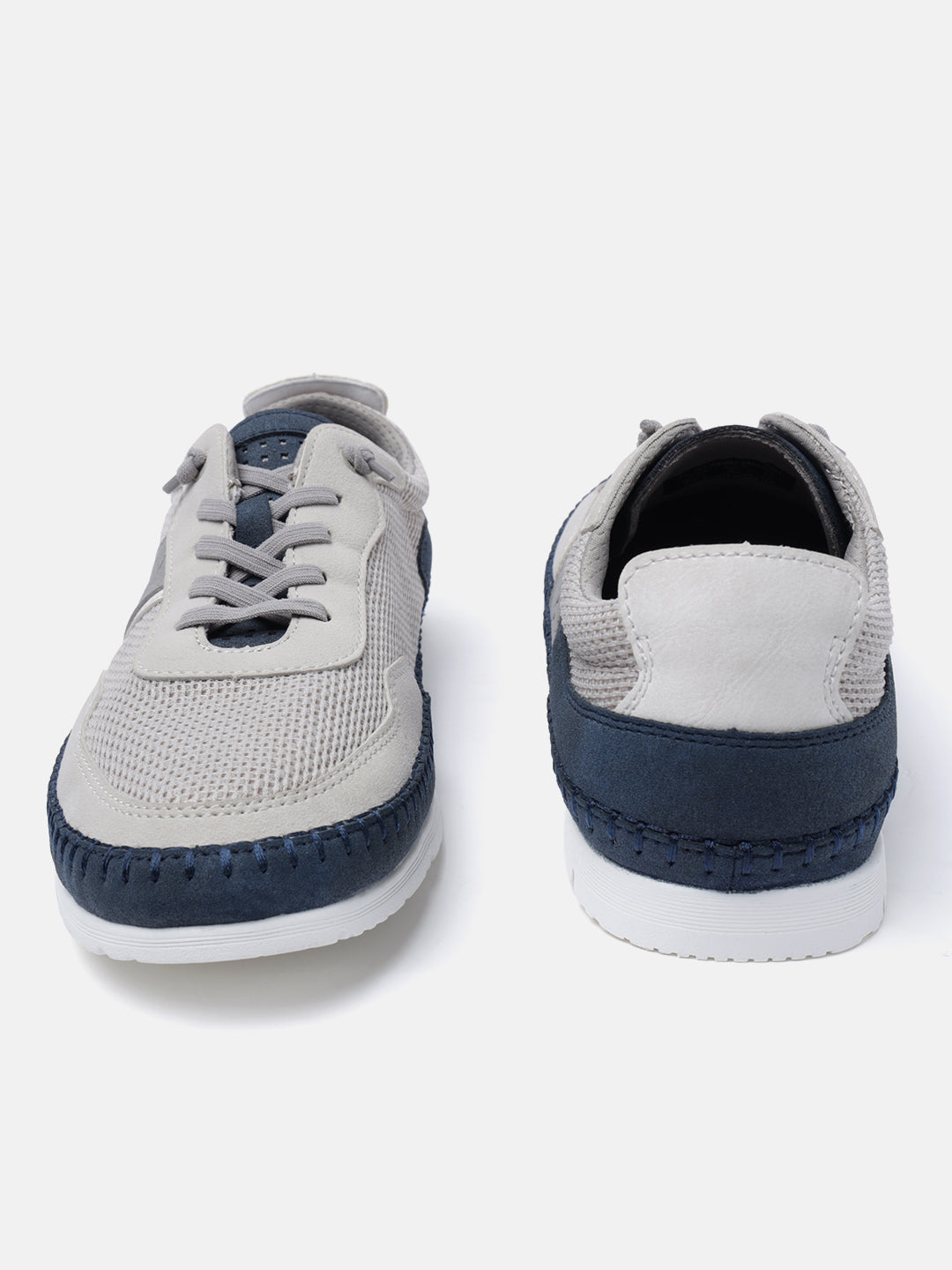 A grey Men's bugatti Sneakers featuring a round plain toe, zero heels heel. Made from synthetic with a durable tpr outsole, this laces design offers both style and comfort.