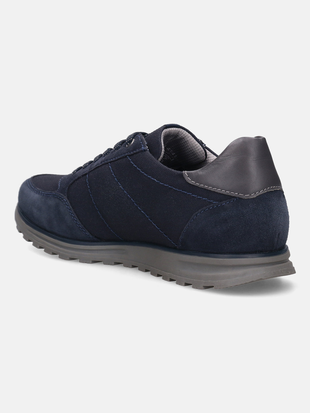 A blue Men's bugatti Sneakers featuring a round plain toe, zero heels heel. Made from suede leather with a durable tpr outsole, this laces design offers both style and comfort.
