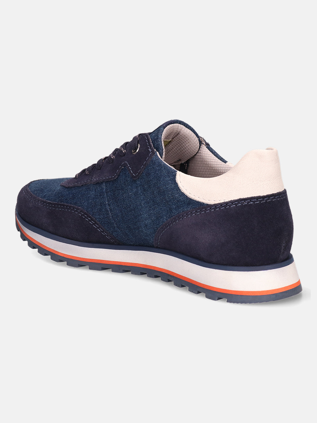 A blue Men's bugatti Sneakers featuring a round  plain toe, zero heels heel. Made from suede leather with a durable eva outsole, this laces design offers both style and comfort.