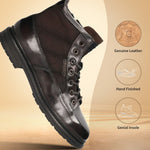 A brown Men's bugatti Ankle Boots featuring a round toe plain toe, moulded  heel. Made from premium genuine leather with a durable tr outsole, this zipper design offers both style and comfort.