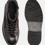 A brown Men's bugatti Ankle Boots featuring a round toe plain toe, moulded  heel. Made from premium genuine leather with a durable tr outsole, this zipper design offers both style and comfort.