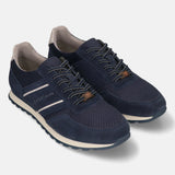 Bugatti Ivar Dark Blue Premium Leather Comfort Sneakers
