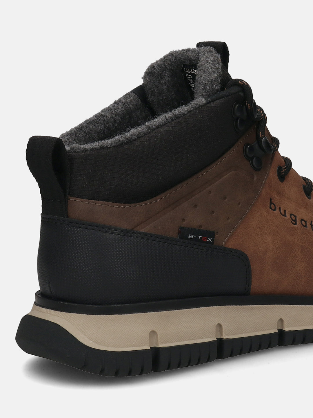 A cognac Men's bugatti Outdoor Sneakers featuring a round toe plain toe, zero heels heel. Made from synthetic with a durable eva outsole, this laces design offers both style and comfort.