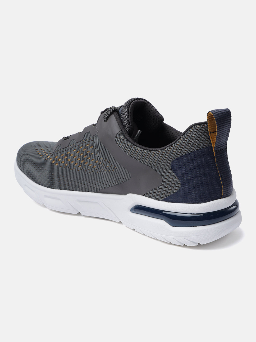 A grey Men's bugatti Sneakers featuring a round plain toe, zero heels heel. Made from textile with a durable eva outsole, this laces design offers both style and comfort.