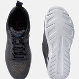 A grey Men's bugatti Sneakers featuring a round plain toe, zero heels heel. Made from textile with a durable eva outsole, this laces design offers both style and comfort.